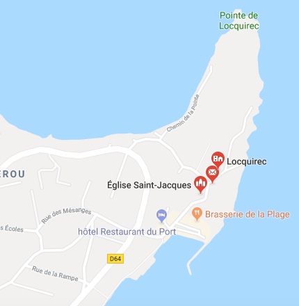 Eglise de locquirec carte